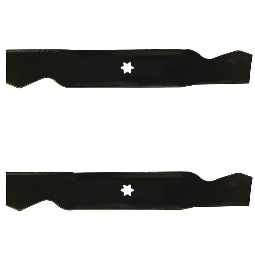 Set of 2 19-5/16" x 6 Point Star Mulcher Mower Blades MTD