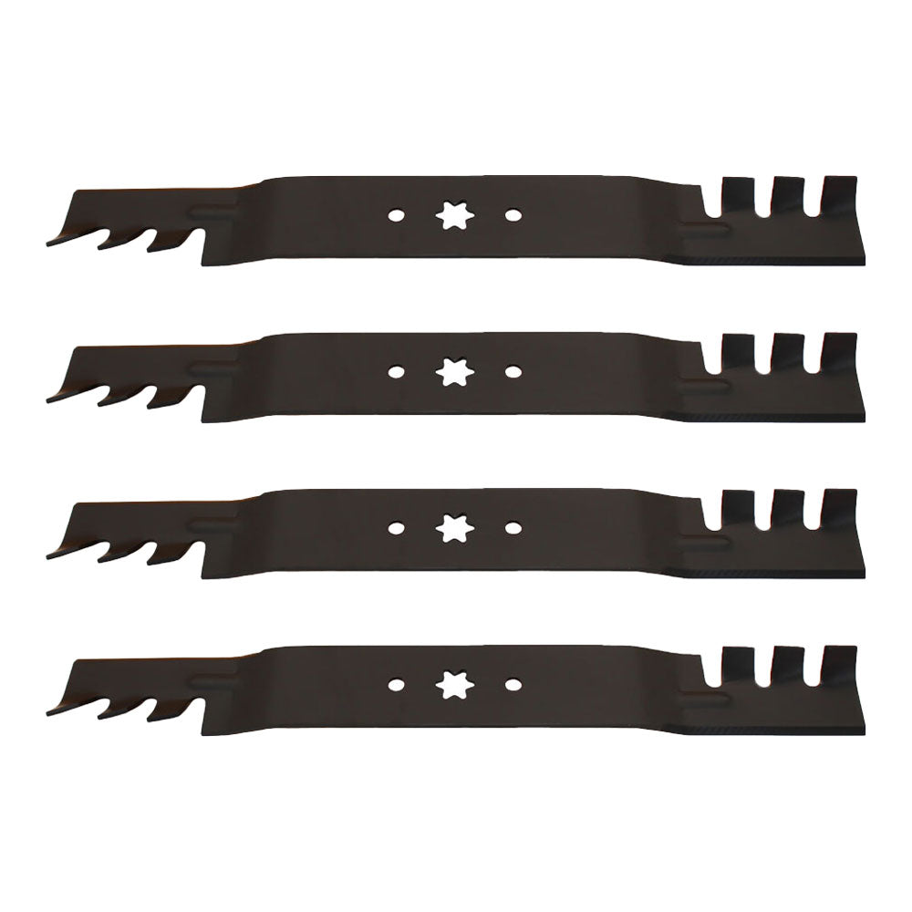 (4) 742-0616 Toothed Mulching Blades Fits Cub Cadet, Fits MTD, Fits Troy-Bilt