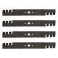 (4) Replacement 21-3/16" X 6 Point Star Mulching Blades- Toothed Fits MTD Mowers