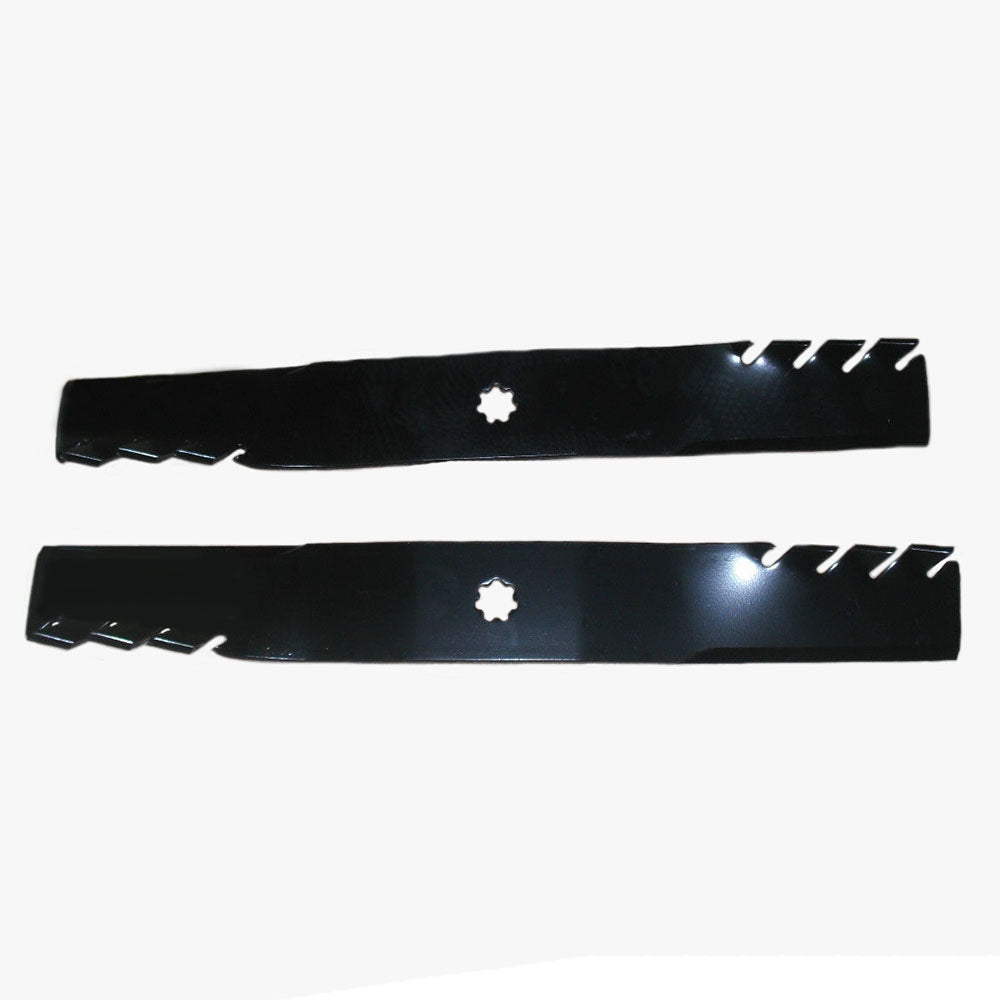 Qty 2: Toothed Mulching Blade Fits John Deere Replaces AM100945