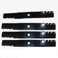Qty 4: Toothed Mulching Blade Fits John Deere Replaces AM100945