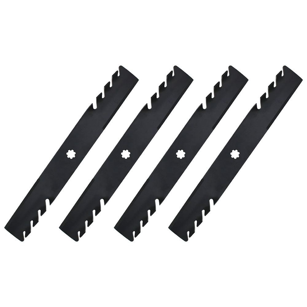 4 Pack 396-709 G6 Toothed Blade Fits John Deere M112991 M82408 M83459 M84472