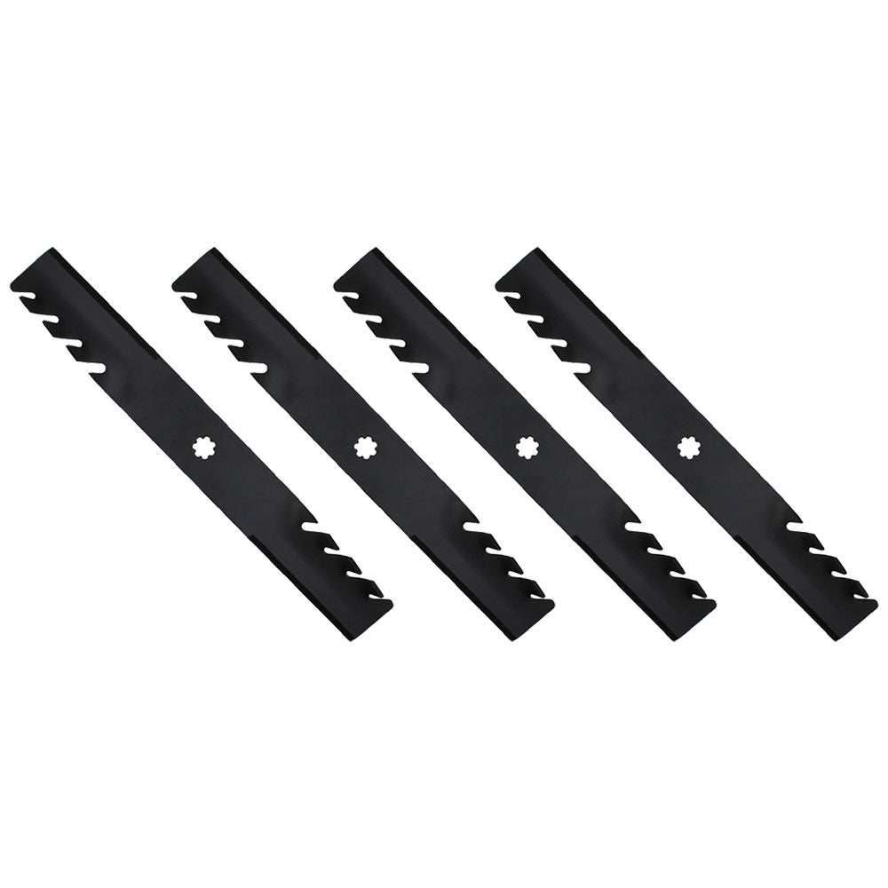 4 Pack 396-709 G6 Toothed Blade Fits John Deere M112991 M82408 M83459 M84472