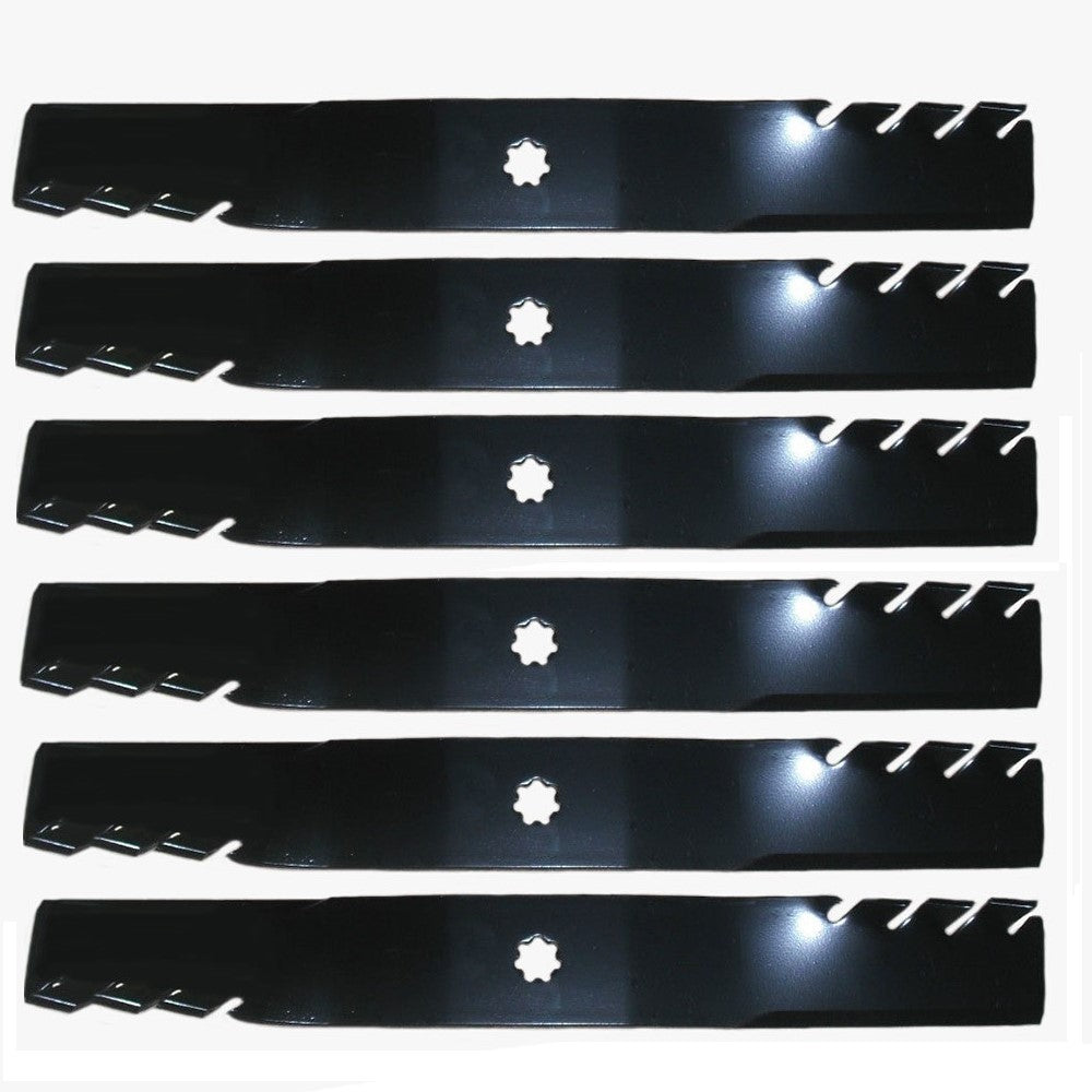 6 Pack 396-709 G6 Blades Fits John Deere M112991 M82408 M83459 M84472