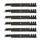 (6) Mower Mulch Blades For Hustler  - 60'' - Super Z & X-One -Side Discharge
