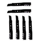 Set of Six Toothed Mulching Blades 362-460 Fits John Deere SRX895 Mower M82408