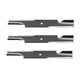(3) Pack of XHT Notched Fits Hi-Lift Blades fits Mowers w/ 32" & 48" Decks