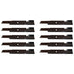 Qty 10: Notched Air-Lift Mower Blade
 Fits Exmark Replaces 103-6387