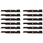 Qty 12: Notched Air-Lift Mower Blades Fits Toro Replaces 103-6387