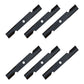 Qty 6: Notched Air-Lift Mower Blade Fits Exmark Replaces 103-6387