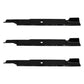 Set of 3 heavy duty 61" Mower blades XHT Fits Husqvarna 539 10 57-11