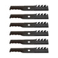 Qty 6: Toothed Mulching Blade Fits Exmark Replaces 103-6381