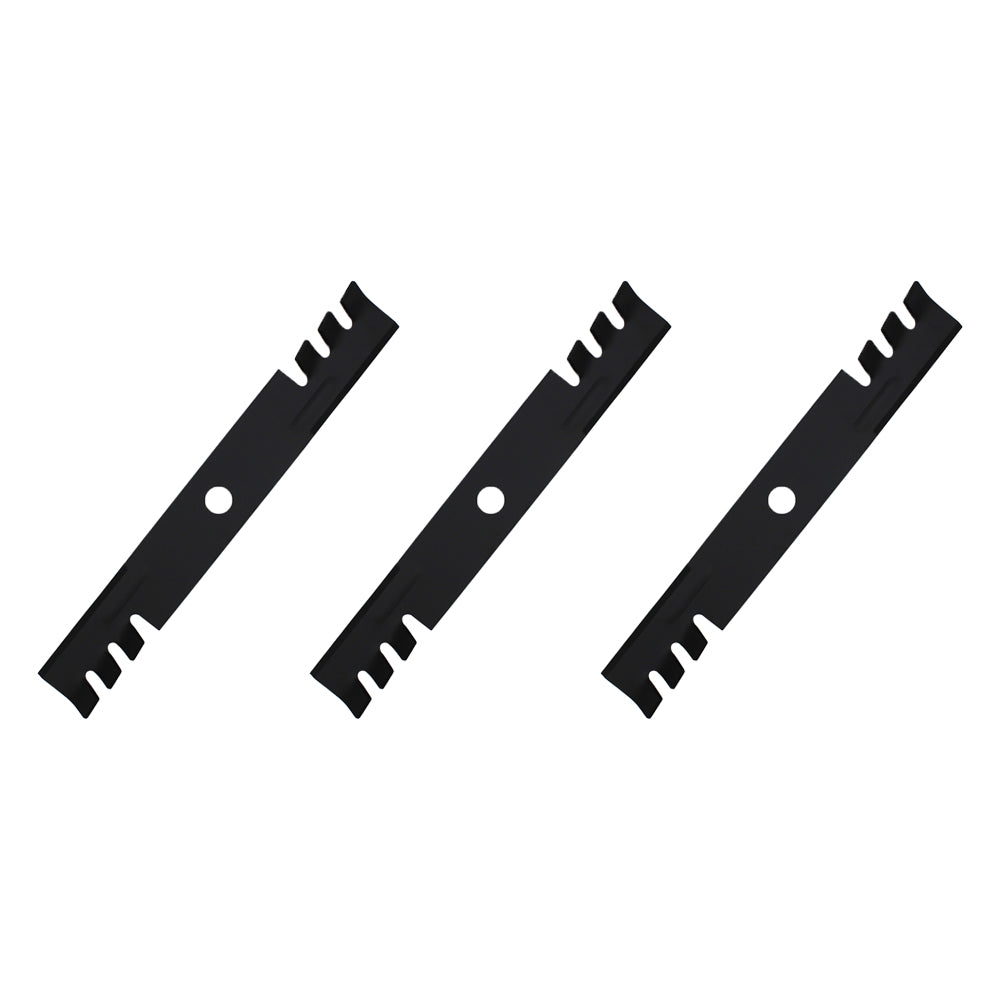 3PK 18" Toothed Blades Fits Exmark Fits Toro Turf Tracer Lazer Lawn Mowers 52" D