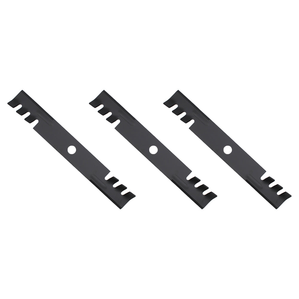 3PK 18" Toothed Blades Fits Exmark Fits Toro Turf Tracer Lazer Lawn Mowers 52" D