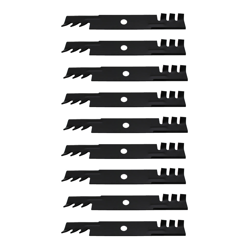 103-6402-S Set of (9) Toothed Mulching Mower Blades - 18" X 15/16" Fits Exmark