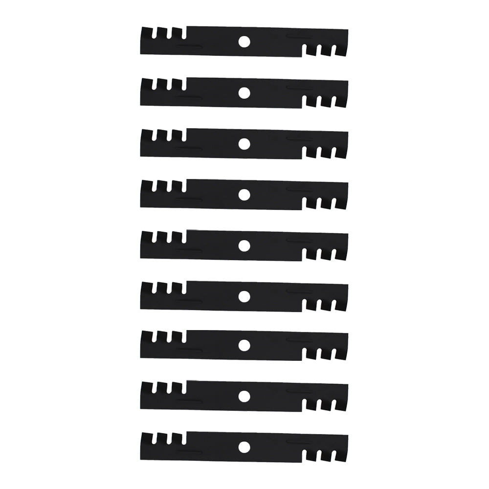103-6402-S Set of (9) Toothed Mulching Mower Blades - 18" X 15/16" Fits Exmark