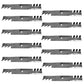 (12) 12733 Blades Fits Hustler 797704 797712