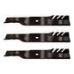 3PK Mulching Blades Fits John Deere AM39966 M86209 318 322 332 420 430