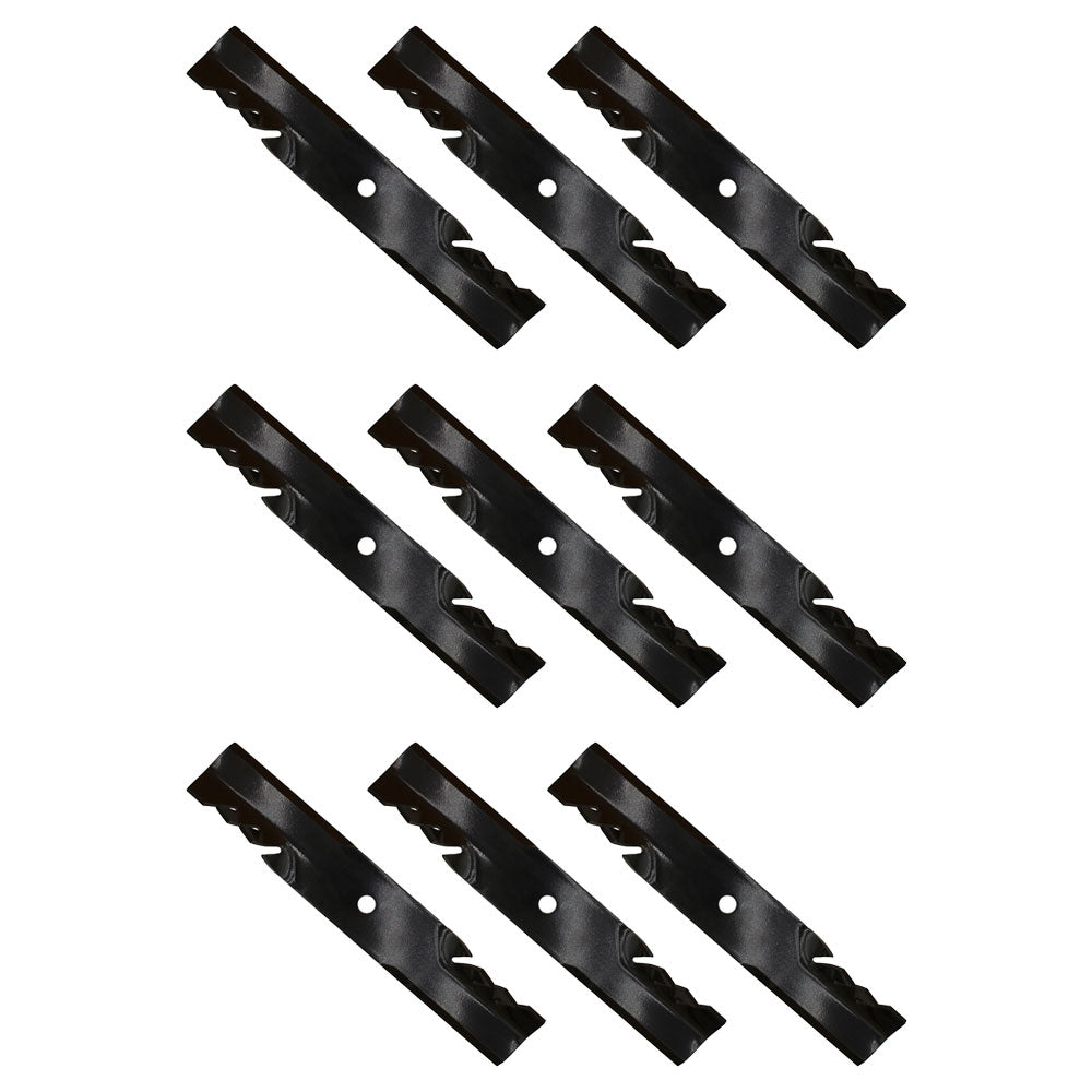 396-738 Pack of 9 Mulching Blades 17-3/16" Fits John Deere