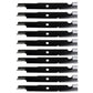 Qty 10: Notched Mower Blade - 18" X 5/8" Fits Snapper Replaces 5101756