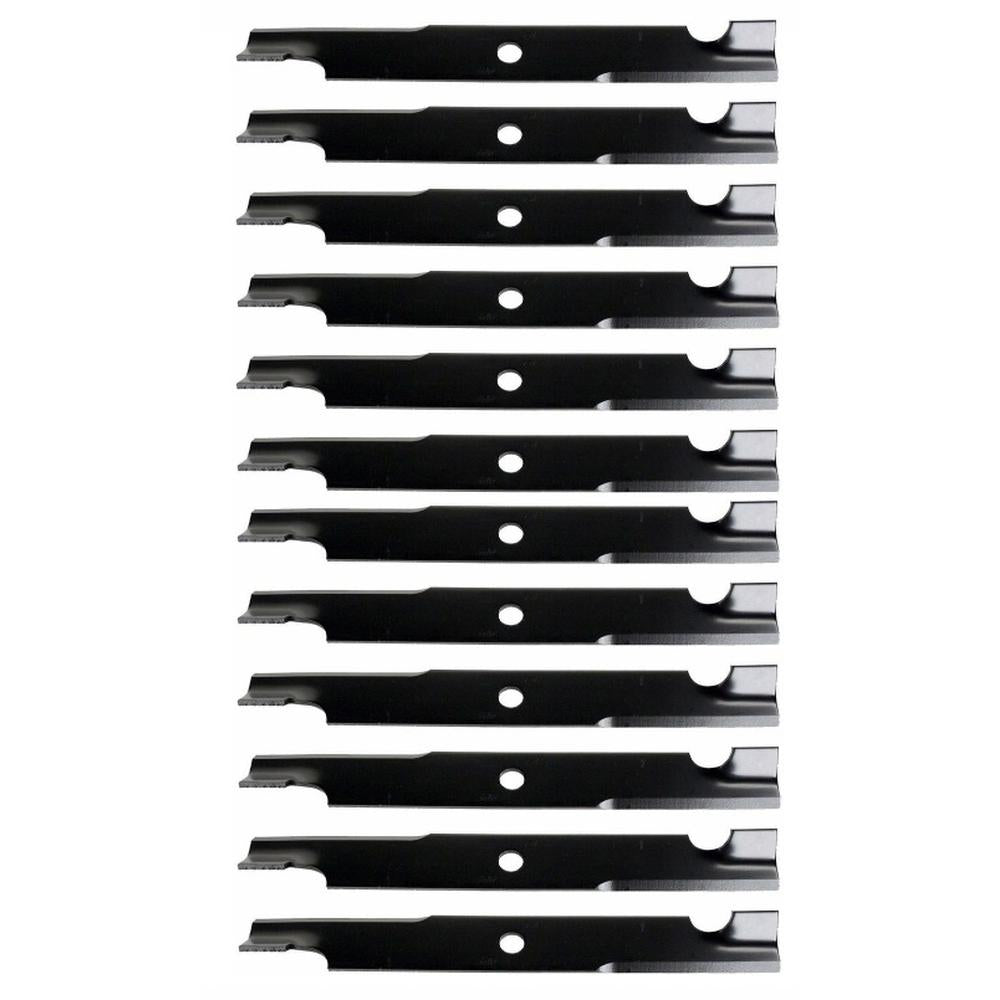 Qty 12: Notched Mower Blade - 18" X 5/8" Fits Toro Replaces 103-2528