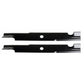 Qty 2: Notched Mower Blade - 18" X 5/8" Fits Exmark Replaces 1-303146