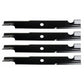 Qty 4: Notched Mower Blade - 18" X 5/8" Fits Encore Replaces 363046