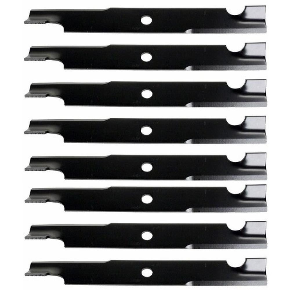 Qty 8: Notched Mower Blade - 18" X 5/8" Fits Ferris Replaces 1521227