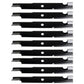 Qty 9: Notched Mower Blade - 18" X 5/8" Fits Toro Replaces 103-2528