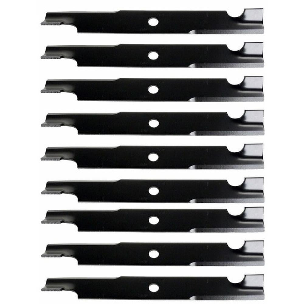 Qty 9: Notched Mower Blade - 18" X 5/8" Fits Snapper Replaces 5101756