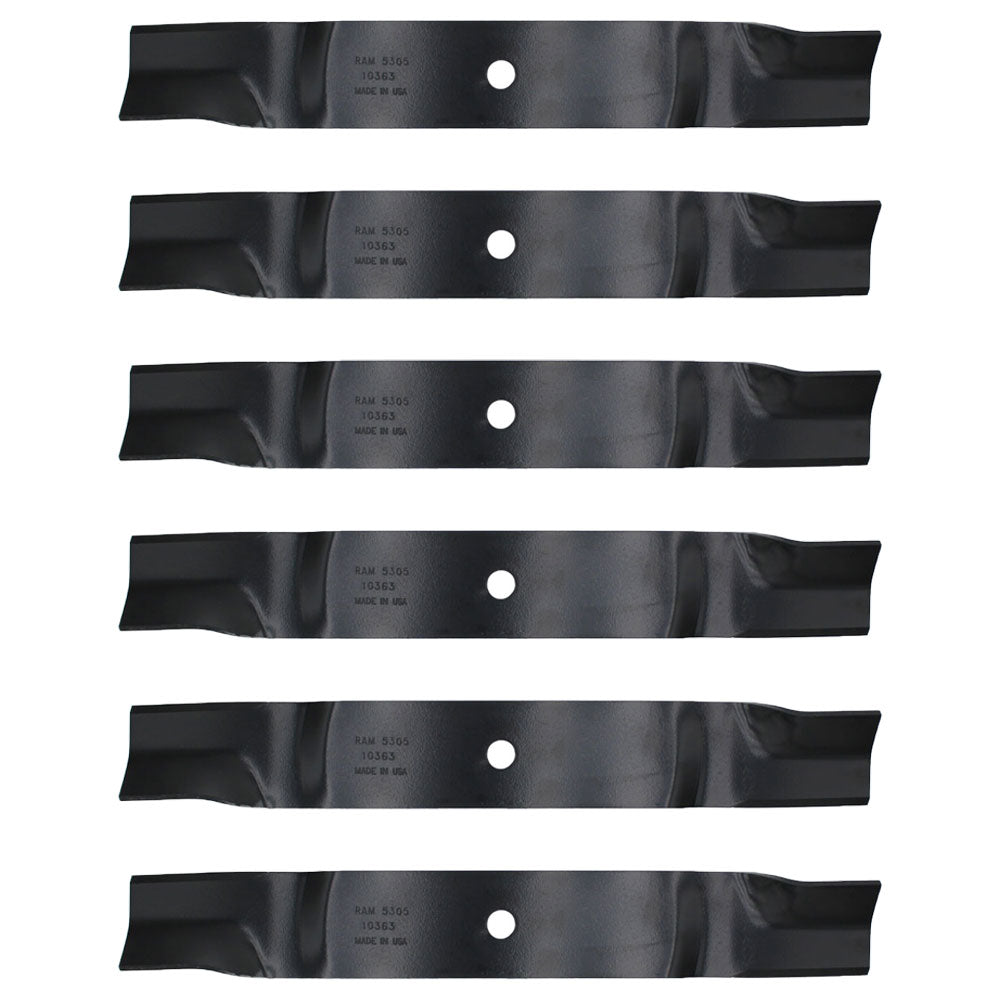 6-Pack Blades Fits Cub Cadet 01005338 for 60" Deck Tank Commercial