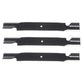 (3) 21" x 1/2" Notched Lift Blades 320243 Fits Grasshopper Duramax 3461 9861