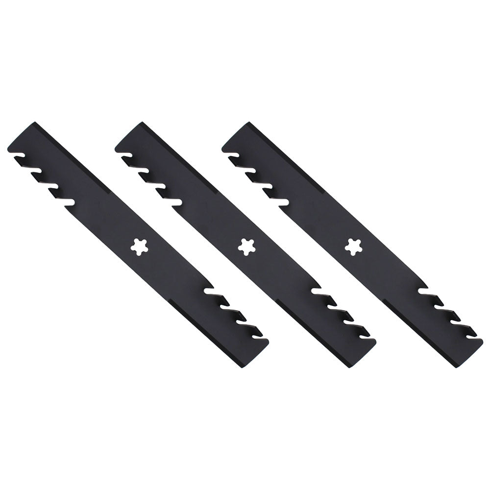 Qty 3: Toothed Mulching Blade  Fits AYP Replaces 187254