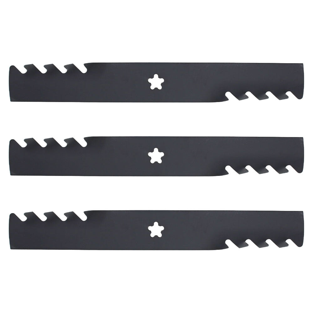 (3) Mulching Mower Blades 187254 187255 187256 Fits Husqvarna Fits Poulan