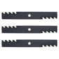 (3) Toothed Mower Blades Fits Husqvarna Riding Mowers 54" Deck 187255 187254