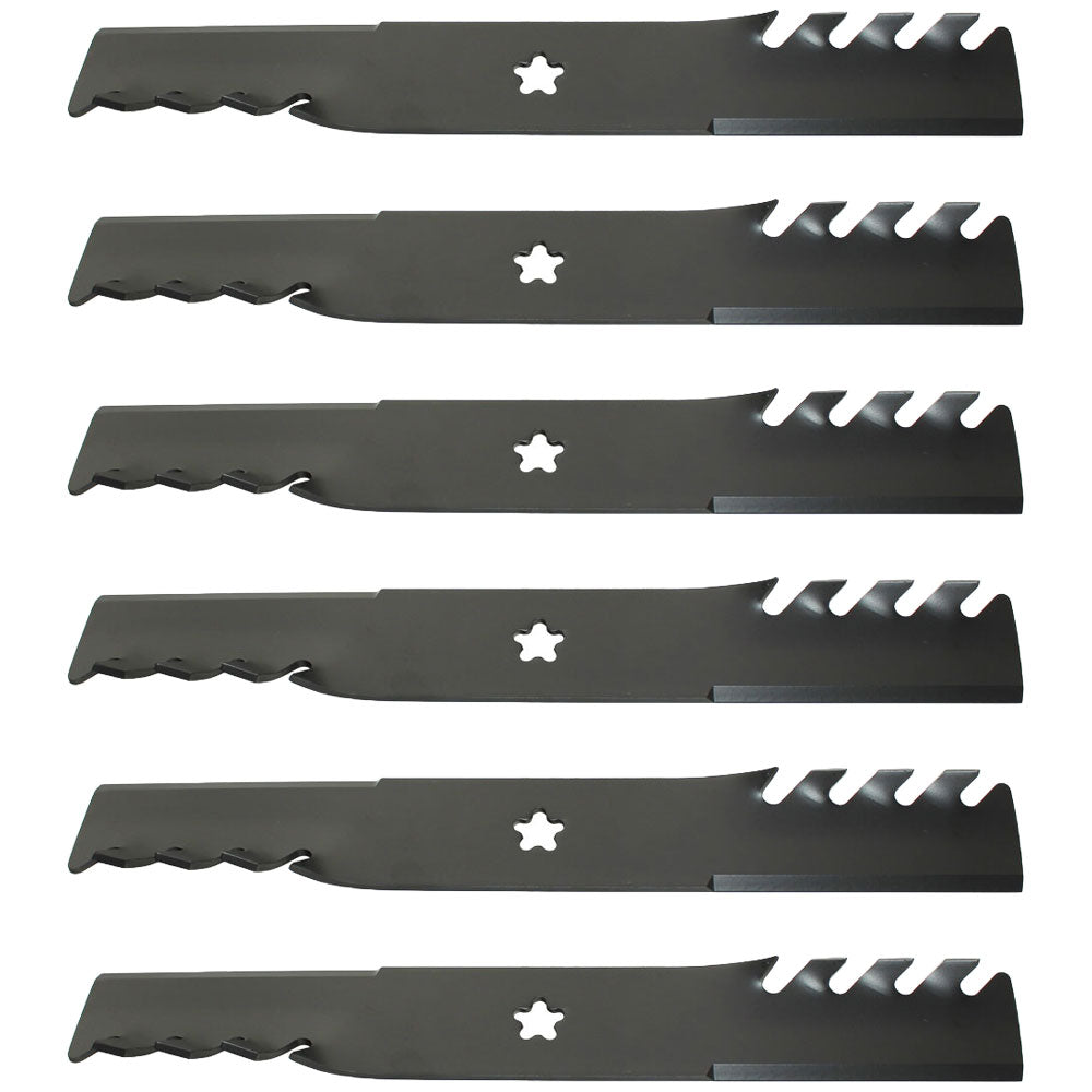 Qty 6: Toothed Mulching Blade  Fits Poulan Replaces 532187254