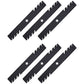 (6) Toothed Mower Blades Fits Husqvarna Riding Mowers 54" Deck 187255 187254