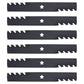 Qty 6: Toothed Mulching Blade  Fits Husqvarna Replaces 532187254
