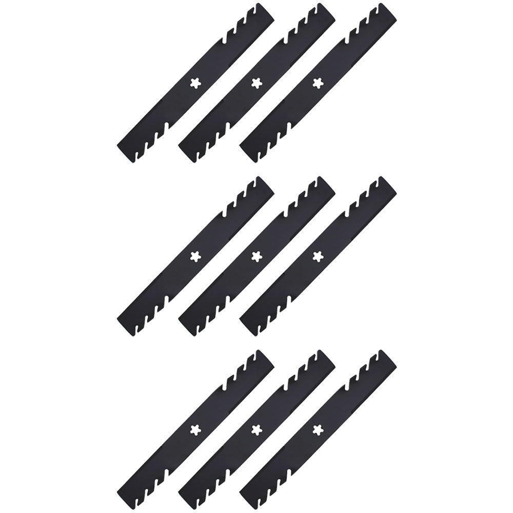 Qty 9: Toothed Mulching Blade  Fits Poulan Replaces 532187254