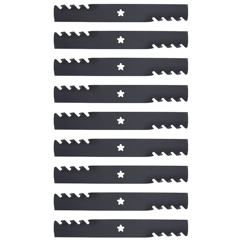 (9) Toothed Mower Blades Fits Poulan Riding Mowers 54" Deck 187255 187254 187256