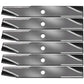 6 Rotary 6766 High Lift BLADES W/ 11/16" C.H. For Dixon 50" Cut Repl 9444 13948