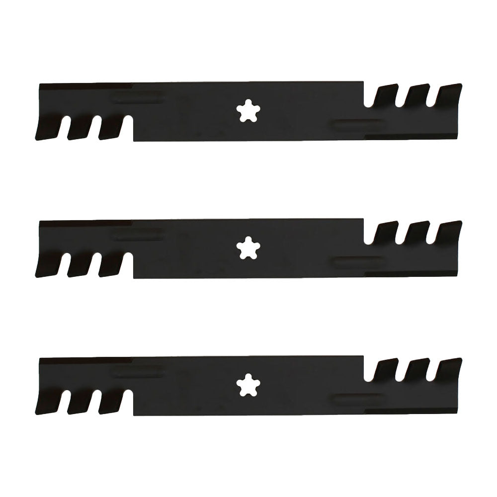 (3) Aftermarket Toothed Mulching Blades Fits Husqvarna 52" 574870801 - 575240701
