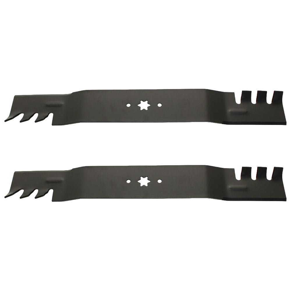 46 1/4" 302-422 Toothed Mulch Lawn Mower Blade Set (2) Fits MTD / Fits Cub Cadet