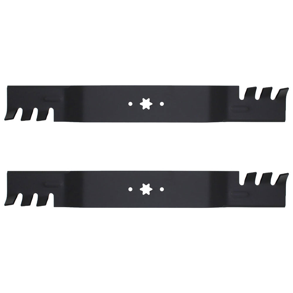 46 1/4" 302-422 Toothed Mulch Lawn Mower Blade Set (2) Fits MTD / Fits Cub Cadet