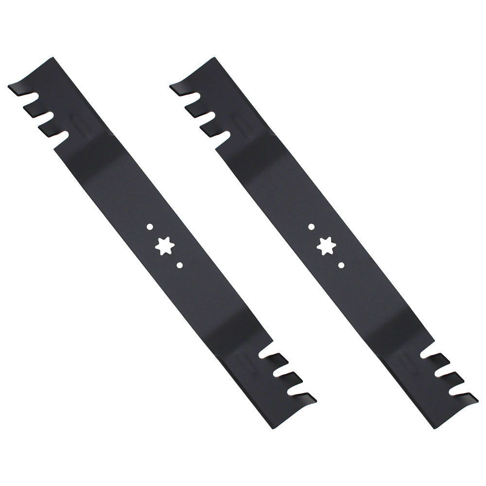 46 1/4" 302-422 Toothed Mulch Lawn Mower Blade Set (2) Fits MTD / Fits Cub Cadet