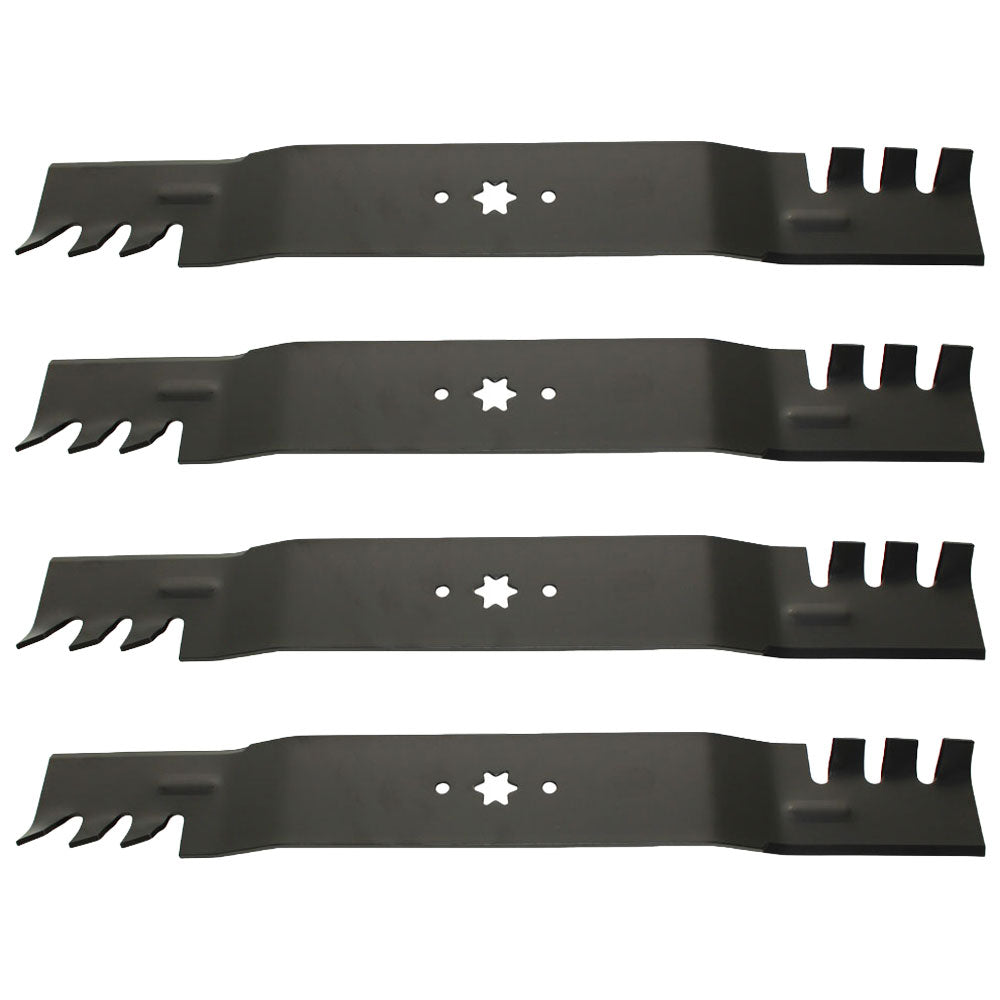 Set of 4 Toothed Mulch 46" Blades 96-401 Fits Cub Cadet 942-04290, 742-04244