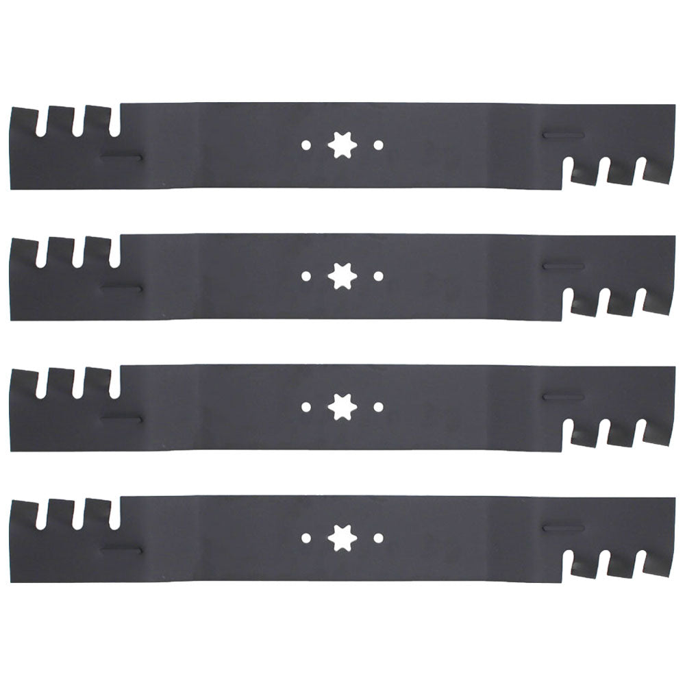 Set of 4 Toothed Mulch 46" Blades 96-401 Fits Cub Cadet 942-04290, 742-04244