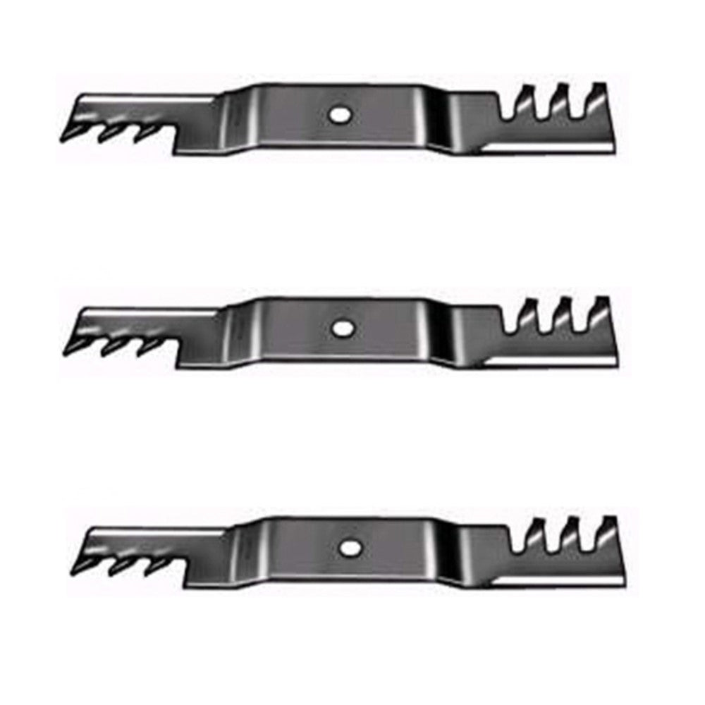 3 PK. Blades Fits Toro 44" Deck Length 15-1/2" C. H. DIA 5/8" Thickness 0.1870