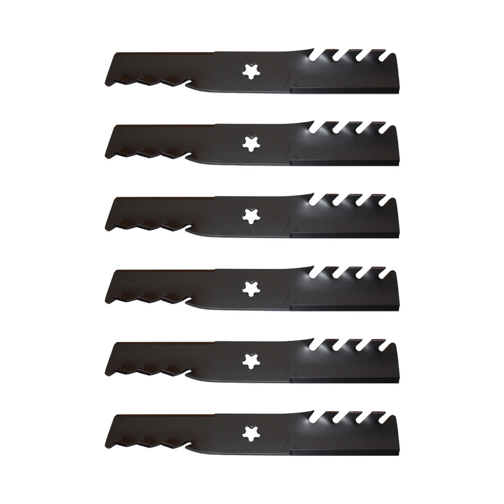 Qty 6: Toothed Mulching Blade Fits Husqvarna Replaces 539 11 34-25