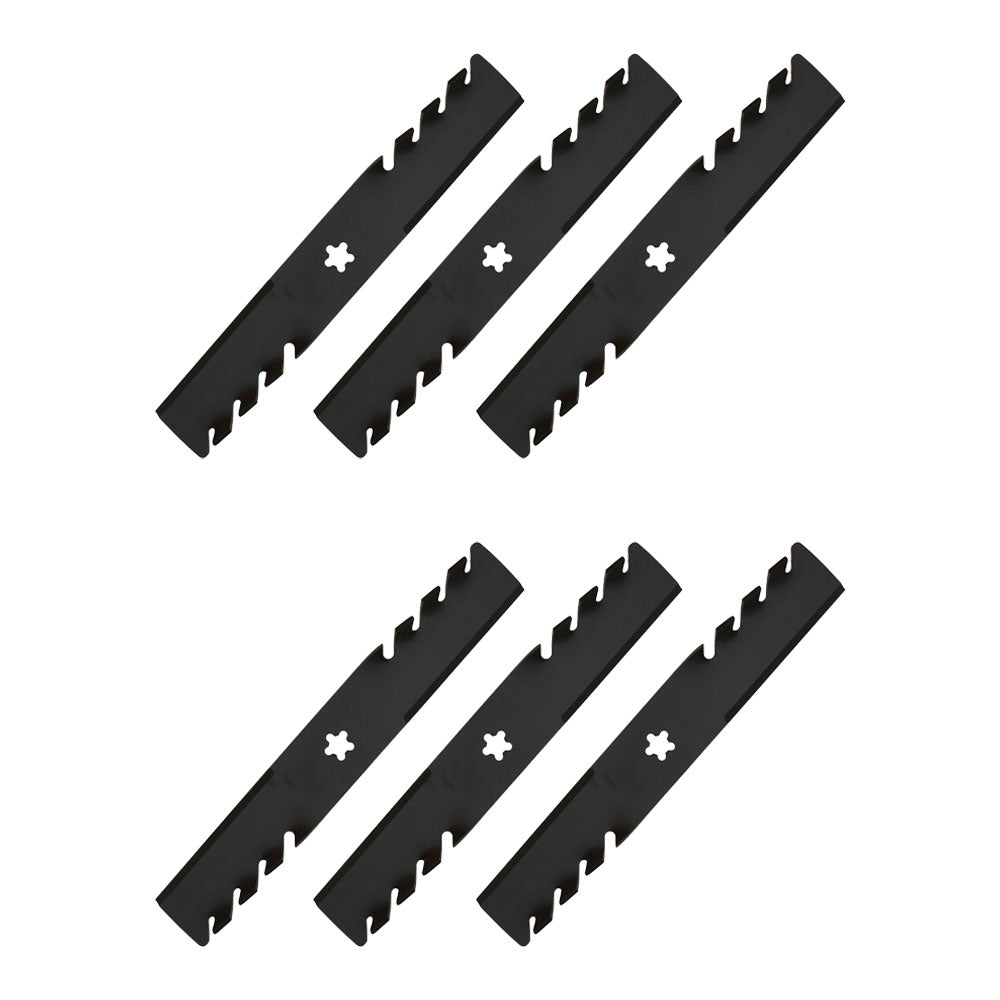 Qty 6: Toothed Mulching Blade Fits Husqvarna Replaces 539 11 34-25